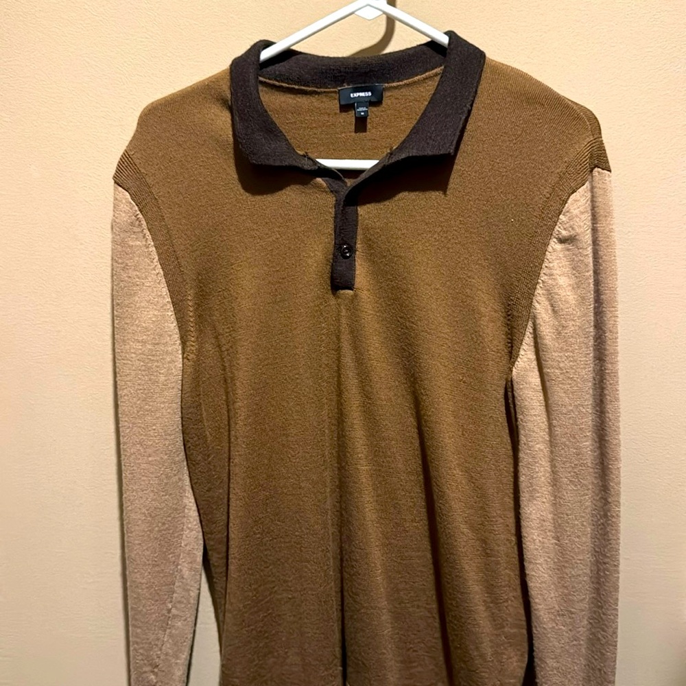 Express two tone collared shirt